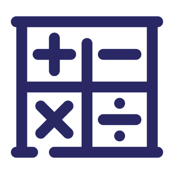 a blue and black calculator